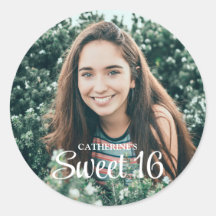 Sweet 16 Trendy Script Foto Vielen Dank