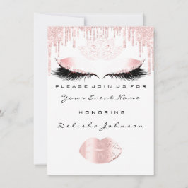 Sweet 16. Tropfen Pink Quinceanera Royal Princess Einladung