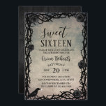 Sweet 16 Vintage Rose & Thorn Dunkle Märchen Einladung<br><div class="desc">Sweet 16 Dark Rose & Thorn Vintag Messe Geburtstag Einladungen.</div>