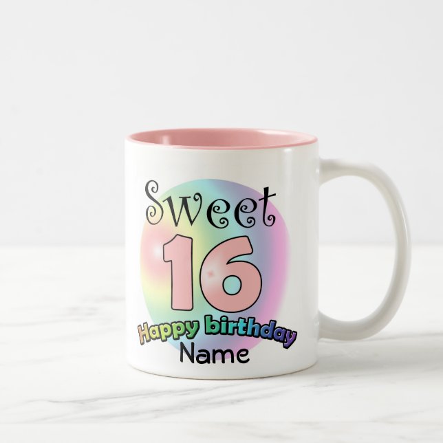 Sweet 16 (with name) zweifarbige tasse (Rechts)
