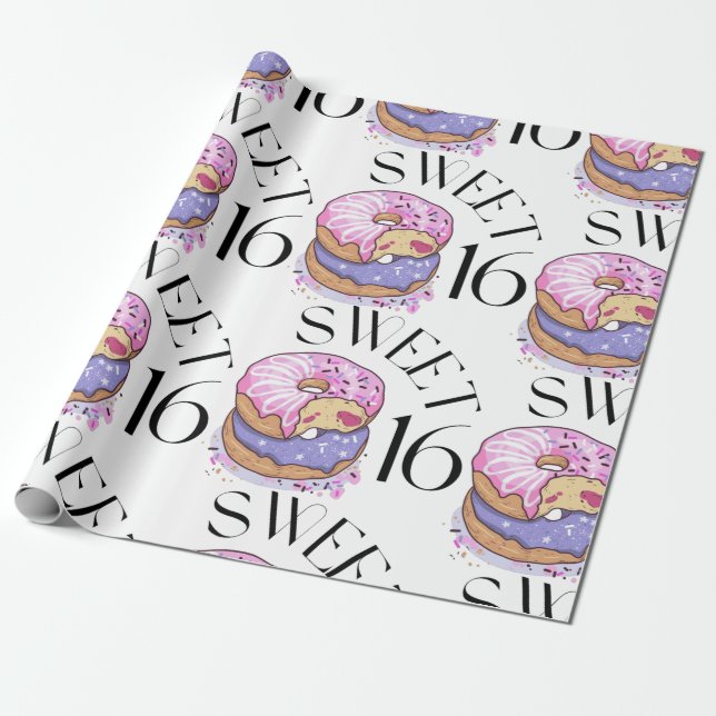 Sweet 16 Wrapping Paper Geschenkpapier (Ungerollt)