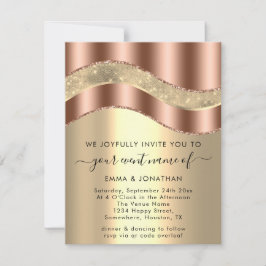 Sweet 16t Brautparty QR Code Rose Kupfer Gold