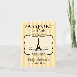 Sweet 16th Passport Invitation