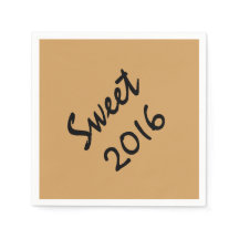 Sweet 2016 Paper Napkins von RoseWrites