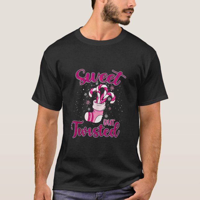 Sweet aber gefleckt Pink Winter Shoes Weihnachtsku T-Shirt (Vorderseite)