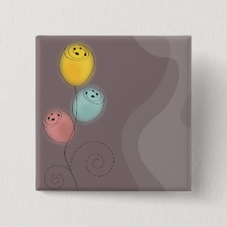 Sweet Abstract Flowers Button