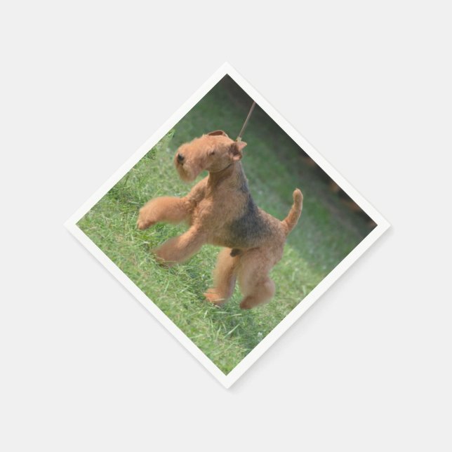 Sweet Airdale Terrier Serviette (Ecke)