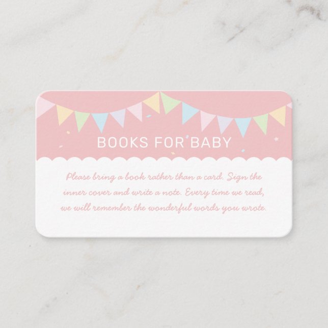Sweet Alpaca Llama Girl Babydusche Bücher für Kind Begleitkarte (Vorderseite)