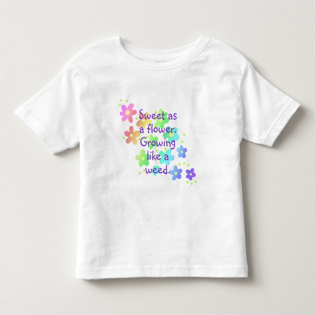 Sweet als Blume Funny Rainbow Kleinkind T-shirt (Vorderseite)