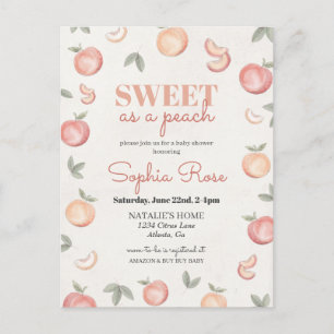 Sweet als pfirsichfarbene Babydusche laden Postkarte