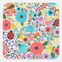 Sweet and Colorful Floral Ditsy Sticker Siegel