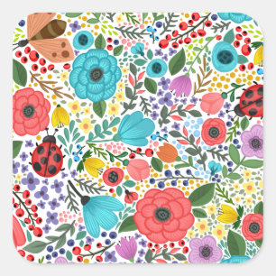 Sweet and Colorful Floral Ditsy Sticker Siegel