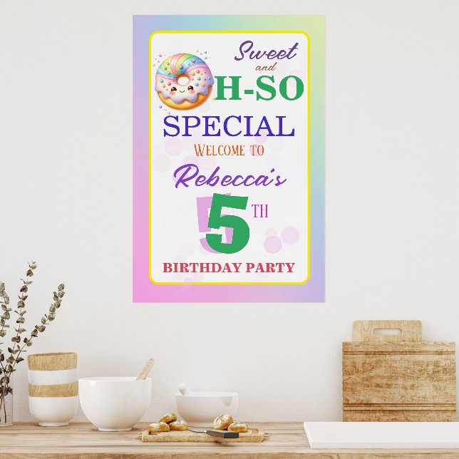 Sweet and Oh-So Special Geburtstag Doughnut Poster (Küche)