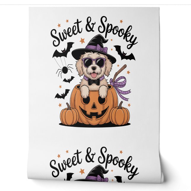 Sweet and Spooky Dog Halloween Tapete (Abrollen)