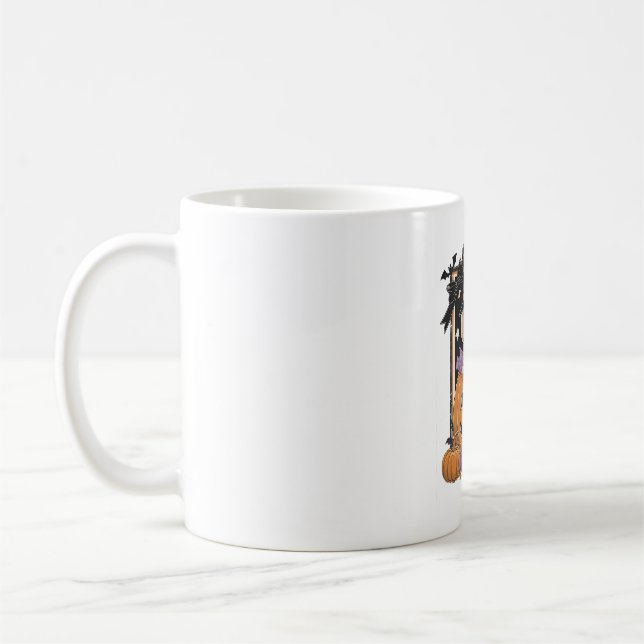 Sweet and Spooky Poodle and Pumpkin Kaffeetasse (Links)