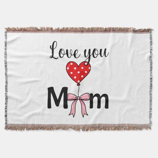 Sweet and stylish “Love You Mom” Decke (Vorderseite)