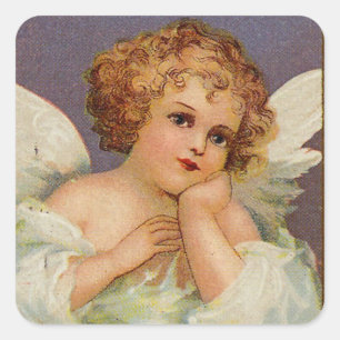 Sweet Angel Quadratischer Aufkleber