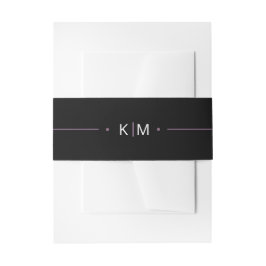 Sweet Arch Wedding Black Lilac ID998 Einladungsbanderole