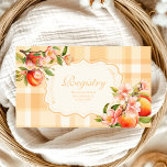 Sweet as a Peach Baby Shower Registry Begleitkarte<br><div class="desc">Mit unserer Baby Shower Registry Enclosure Card "Sweet As A Peach" feiern Sie Ihre wachsende Familie ganz einfach! Mit einem charmanten pfirsichfarbenen Design sind diese Karten der perfekte Weg,  Ihre Registrierungsdaten stilvoll und nachdenklich zu teilen.</div>