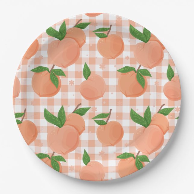 Sweet as a Peach Birthday Pappteller (Vorderseite)