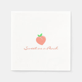Sweet as a Peach Girly Birthday Serviette