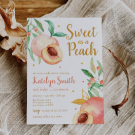 Sweet as a Peach Greenerenery Baby Shower Einladung