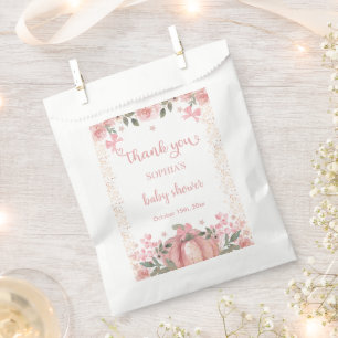 Sweet as a Pumpkin Floral Girl Shower Geschenktütchen