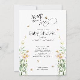 Sweet as Can Bear Aquarell Blütendusche Einladung