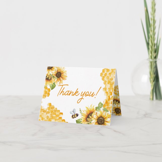 Sweet as Can Bee Baby Dusche Danke Karte (Vorderseite)