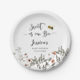 Sweet as Can Bee Baby Dusche Pappteller