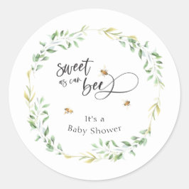 Sweet as Can Bee Baby Dusche Runder Aufkleber