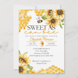 Sweet As Can Bee baby shower Invitation Collection