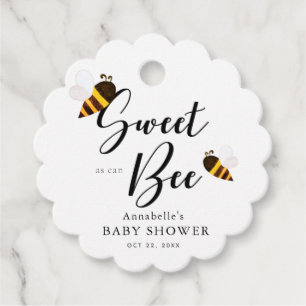 Sweet as can Bee Baby Shower Vielen Dank Geschenkanhänger