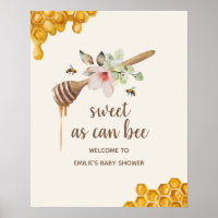 Sweet as Can bee floral Honey Wand Babydusche Pos