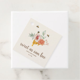 Sweet as can bee Floral Honeycomb Baby Dusche Geschenkanhänger