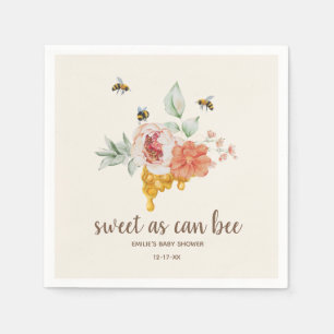 Sweet as can bee Floral Honeycomb Baby Dusche Serviette