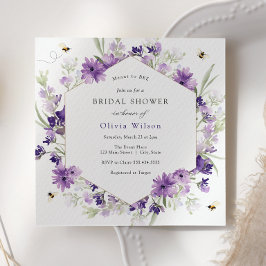 Sweet as Can Bee Lavender Bridal Dusche Einladung