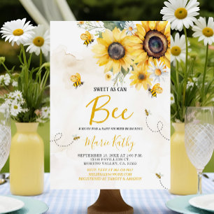 Sweet as Can Bee Sonnenblume Baby Dusche Einladung