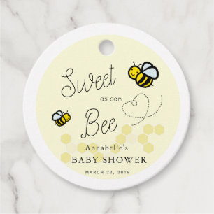 Sweet as can Bee Yellow Baby Shower Vielen Dank Geschenkanhänger