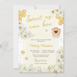 Sweet as Can Beet Yellow Summer Baby Einladung