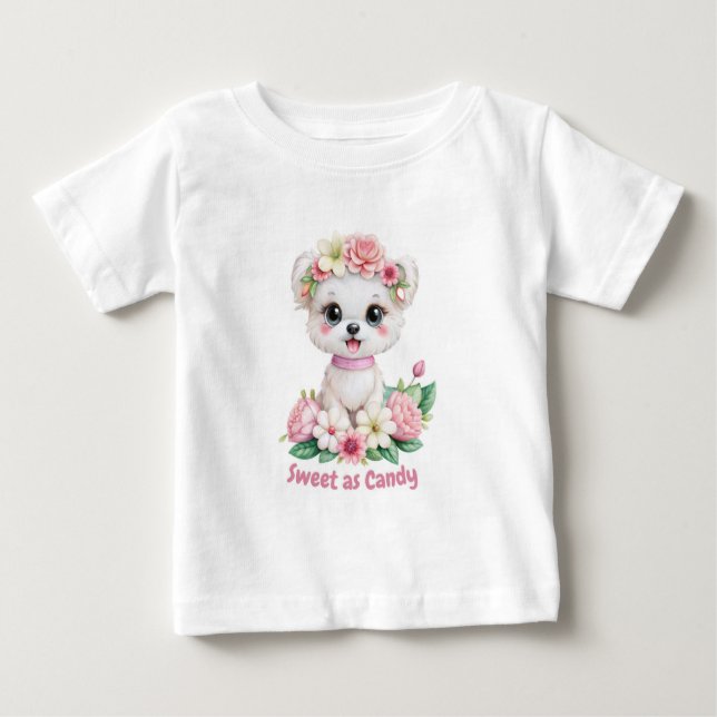 Sweet as Candy Niedlich Puppy T - Shirt (Vorderseite)