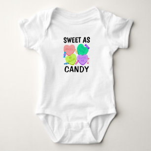 Sweet as Candy Valentine's Day Baby Bodysuit Baby Strampler