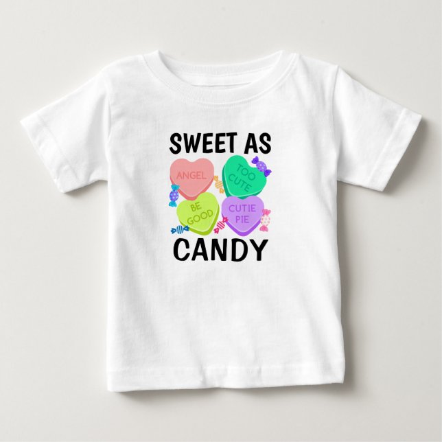 Sweet as Candy Valentine's Day Baby T - Shirt (Vorderseite)