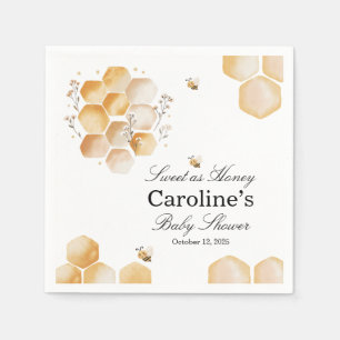 Sweet as Honey Bee Baby Shower Napkins Serviette
