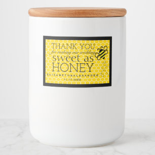 Sweet as Honey Custom Guest Fevor Label Lebensmitteletikett