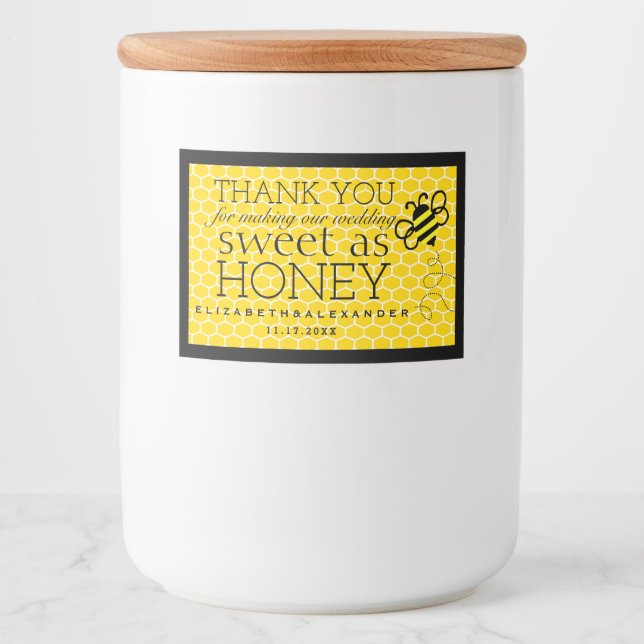 Sweet as Honey Custom Guest Fevor Label Lebensmitteletikett (Vorderseite)