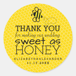 Sweet As Honey Wedding Guest Gerne Vielen Dank Runder Aufkleber