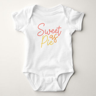 Sweet As Pie, Erntedank Niedlich Baby Strampler