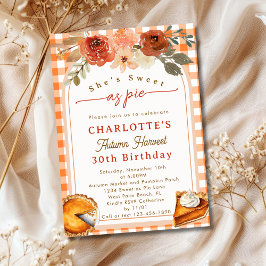 Sweet As Pie Harvest Fall Themed Birthday Party Einladung