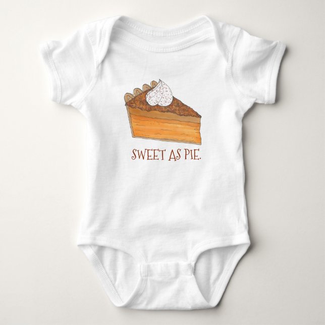 Sweet as Pie Sweetie Sweet Potato Pie Weihnachten Baby Strampler (Vorderseite)